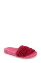 Women's Topshop Hun Fringe Slide Sandal .5us / 37eu - Pink