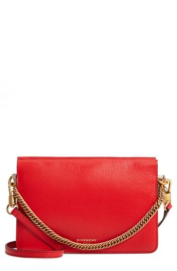 Givenchy Cross 3 Leather Crossbody Bag - Red