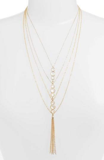 Women's Loren Olivia Layered Imitation Pearl Y-necklace