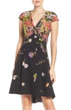 Women's Adrianna Papell Placed Print Fit & Flare Dress