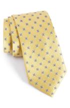 Men's Nordstrom Men's Shop Harry Neat Medallion Silk Tie, Size - Yellow