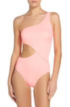 Women's Solid & Striped Claudia One-piece Swimsuit - Coral