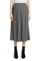 Women's Red Valentino Stretch Flannel Skirt Us / 38 It - Grey