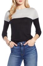 Women's Halogen Colorblock Sweater - Black