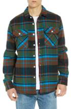 Men's Obey Homebound Heavy Plaid Flannel Shirt Jacket