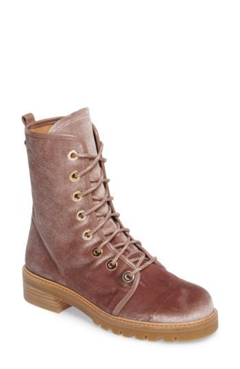 Women's Stuart Weitzman Metermaid Combat Boot M - Pink