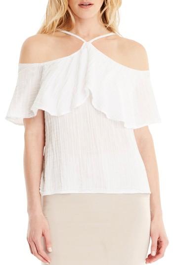 Women's Michael Stars Cold Shoulder Top - White