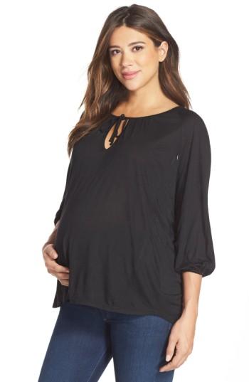Women's Loyal Hana 'megan' Maternity/nursing Top - Black