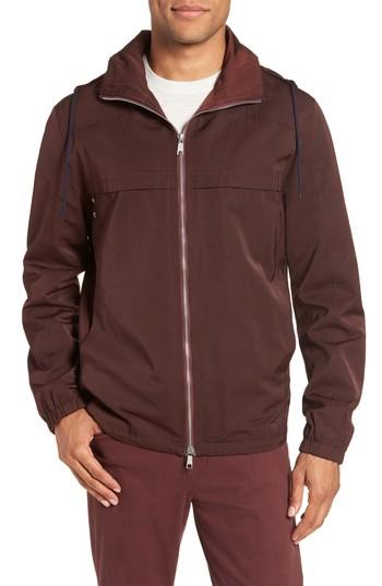 Men's Vince Zip Front Fit Jacket, Size Small - Burgundy