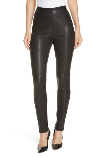 Women's Boss Simounia Skinny Leather Pants - Black