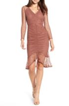Women's 4si3nna Ruched Front Cutout Lace Dress