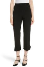 Women's Kate Spade New York Ruffle Trim Cigarette Pants - Black