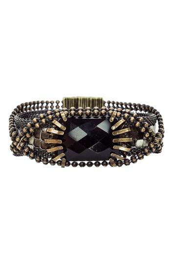 Women's Cynthia Desser Stone & Snakeskin Bracelet
