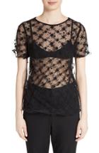 Women's Tricot Comme Des Garcons Embroidered Tulle Top