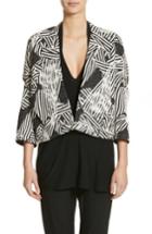 Women's Zero + Maria Cornejo Bow Print Jacquard Jacket - Black