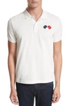 Men's Moncler Three Bells Polo, Size - White