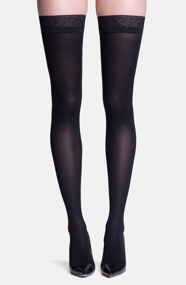 Women's Insignia By Sigvaris 'headliner' Graduated Compression Thigh Highs, Size C - Black