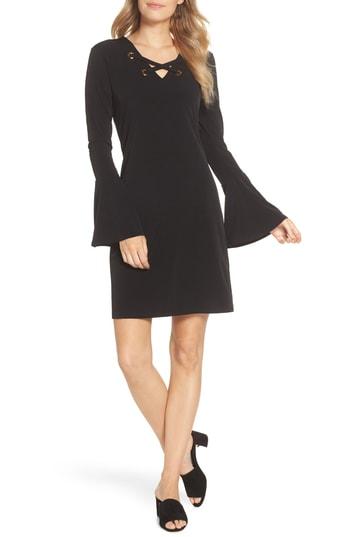 Women's Michael Michael Kors Grommet Laced Sheath Dress - Black