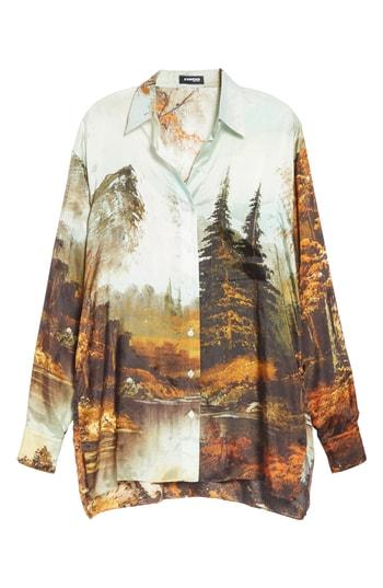 Women's Kwaidan Editions Print Blouse Us / 42 Fr - Blue/green