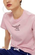 Women's Topshop By Tee & Cake Vegan Dino T-shirt Us (fits Like 0) - Pink