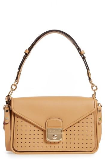 Longchamp Mademoiselle Calfskin Leather Crossbody Bag - Beige