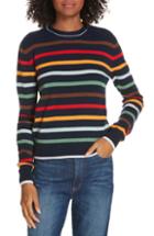 Women's La Ligne Rainbow Neat Wool & Cashmere Sweater - Blue