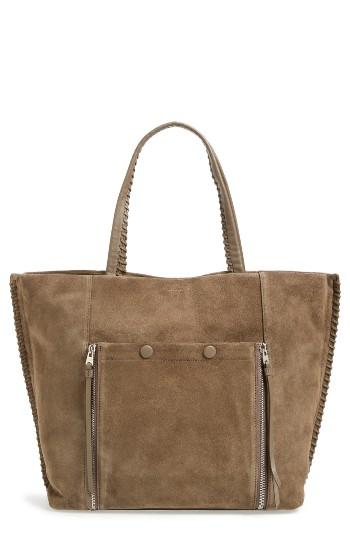 Allsaints Fleur De Lis East/west Tote - Grey