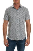 Men's Robert Graham Colton Print Sport Shirt, Size - White