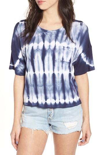 Women's Love, Fire Tie Dye Tee - Blue