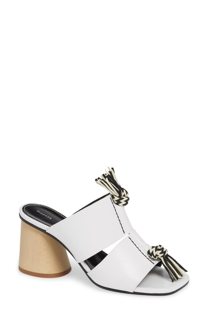 Women's Proenza Schouler Cylinder Heel Slide Sandal Us / 36eu - White
