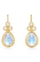 Women's Temple St. Clair Pear Moonstone & Diamond Drop Earrings