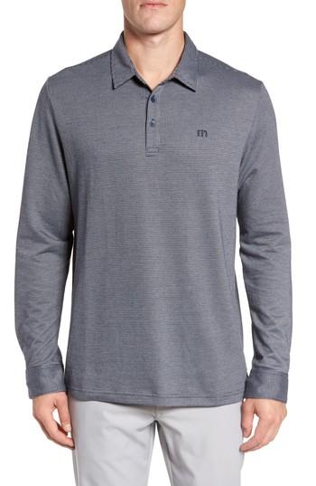 Men's Travis Mathew Tracy Houndstooth Polo - Blue