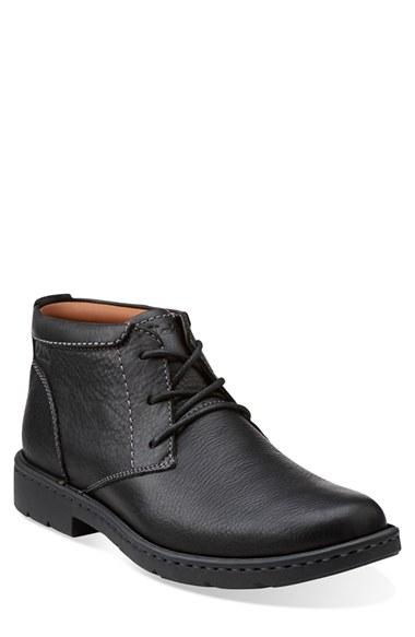 Men's Clarks 'stratton - Limit' Plain Toe Boot M - Black