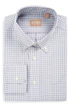 Men's Gitman Regular Fit Gingham Check Dress Shirt .5 32 - Grey
