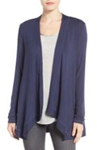 Women's Bobeau Exposed Topstitch Cardigan - Beige