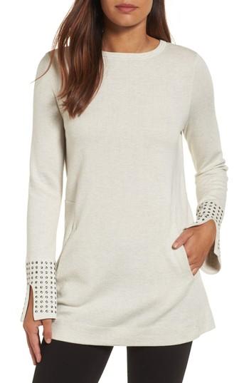 Petite Women's Nic+zoe Stud Cuff Top P - Beige