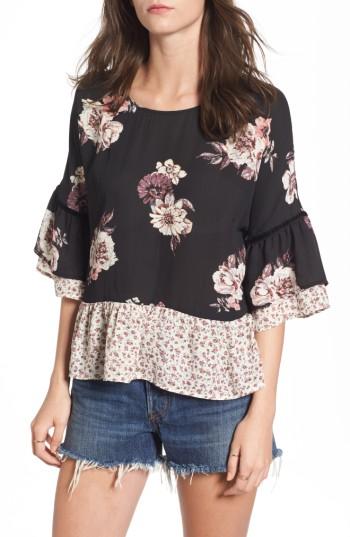 Women's Bp. Remix Floral Peplum Top
