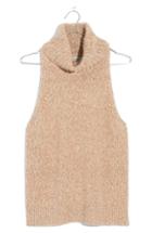 Women's Madewell Marled Sleeveless Turtleneck Sweater, Size - Brown