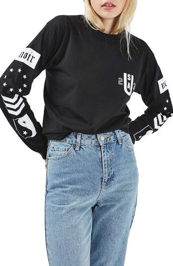 Women's Topshop Arm Graphic Tee