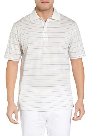 Men's Peter Millar Bon Air Nanoluxe Polo - White