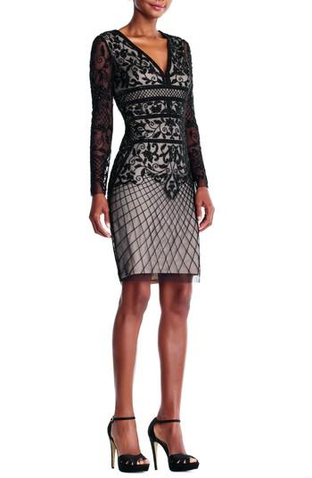Women's Adrianna Papell Beaded Cocktail Dress - Black