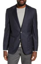 Men's Boss Janson Classic Fit Windowpane Wool Sport Coat R - Blue