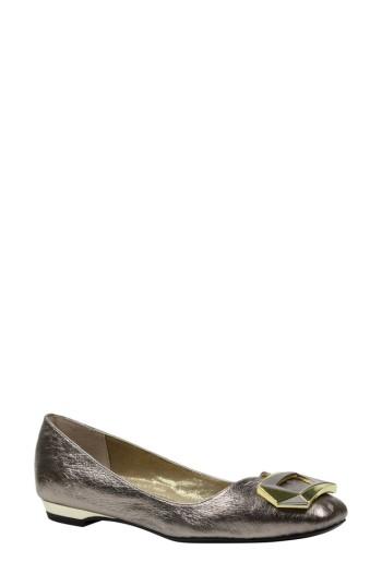 Women's J. Renee Tustin Skimmer Flat .5 B - Metallic