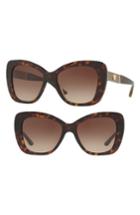 Women's Versace 54mm Retro Sunglasses - Dark Havana Gradient