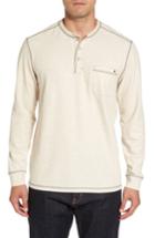 Men's Tommy Bahama Island Thermal Standard Fit Thermal Henley, Size - Brown