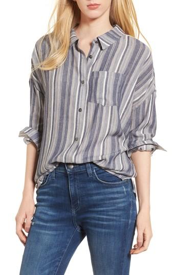 Women's Splendid Stripe Chambray Shirt - Blue