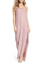 Women's Natalie Deayala Strapless Silk Column Gown, Size - Purple