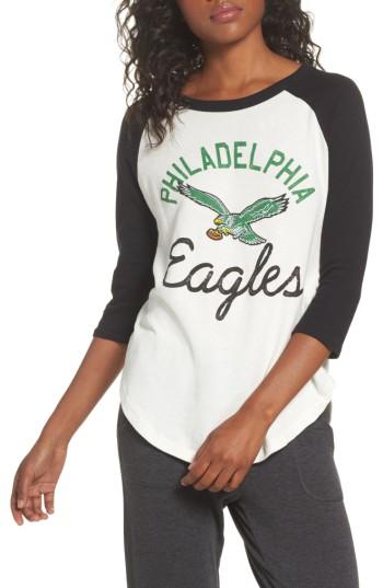 Women's Junk Food Nfl Philadelphia Eagles Raglan Tee