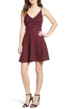 Women's Speechless Glitter Slipdress - Burgundy