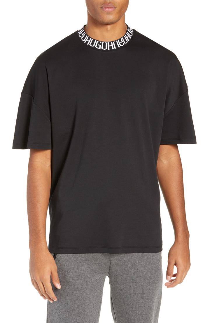 Men's Hugo Dougy Oversize Logo T-shirt - Black